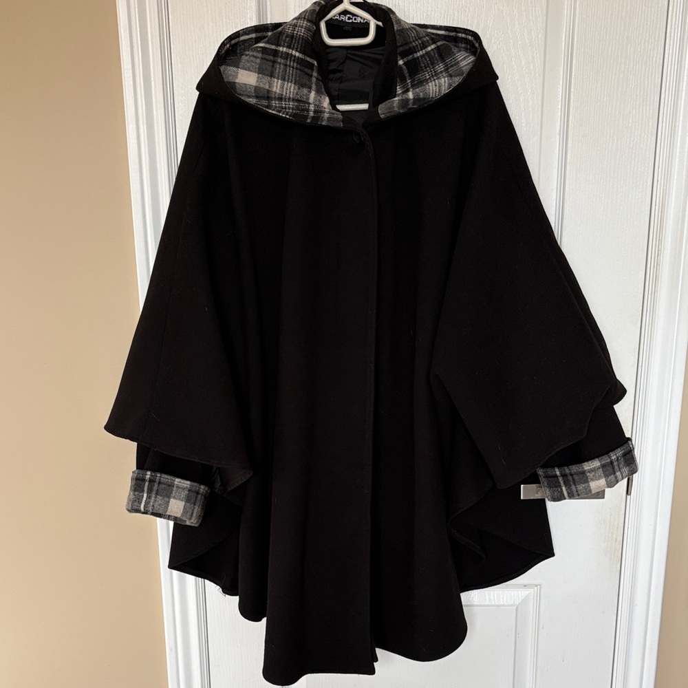 Women's Black Hooded Trench Coat